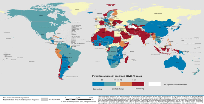 COVID-19: WHO marked many countries in red and orange in South - Southeast Asia